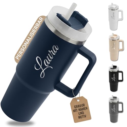 SMARTEON Thermobecher personalisiert mit Namen – Edelstahl...