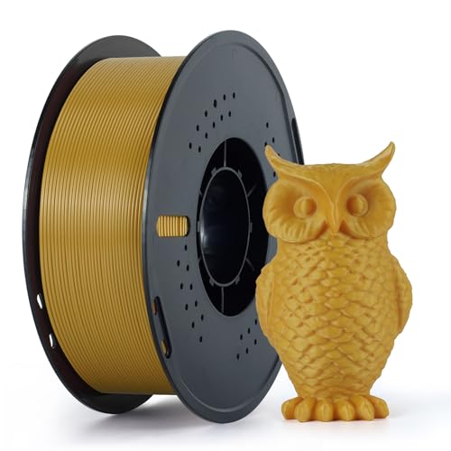 Kingroon PLA Filament 1.75mm 3D Printer Filament Yellow Pla Filament 1kg Filament Dimensional Accuracy +/- 0.02mm, Fit Most FDM Printer,Dark Yellow-Go