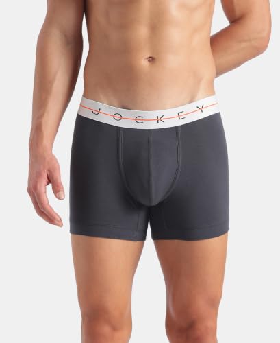 Image of Jockey NY16 Men Super Combed Cotton Elastane Stretch Solid Trunk with Ultrasoft Waistband (Pack of 2)