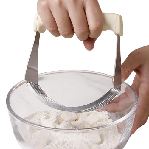Raypontia Mezclador de de acero inoxidable – 13,5 cm Batidora de de mano, batidora de , batidora de , pan, cortador de , cortador de pastelería con mango antideslizante, color