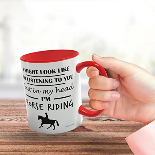 Stuff4 Horse Gifts for Women Men, in My Head I'm Horse Riding, Riding Gifts for Lovers Mugs Girls - Image 3