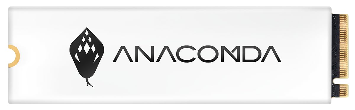 ANACOMDA SSD NVMe sem DRAM de 2 TB, até 7000 MB/s de leitura e 6000 MB/s de gravação, SSD interno para jogos PCIe Gen4x4 M.2 2280 com cache SLC, compatível com PS5, série i4S, feito em Taiwan