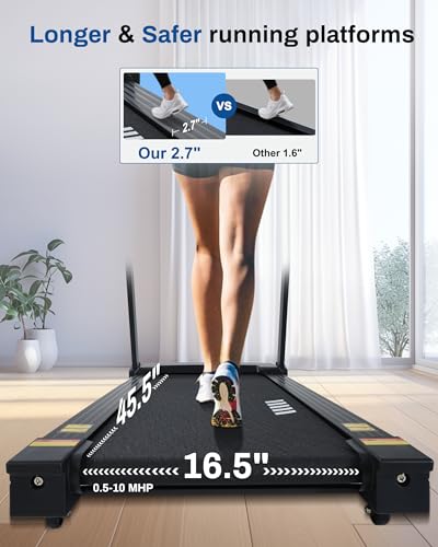 Image of BORGUSI Auto Incline Treadmill, 3.5HP Folding Running Machine for Home | 320 lb capacity, 10 MPH speed, Bluetooth app, Upgraded LCD panel, 36 preset programs