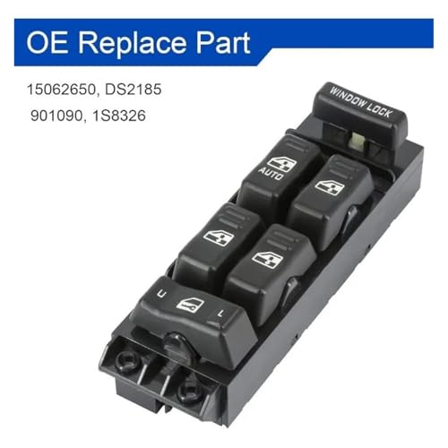 Interrupteur de vitre électrique pour Chevy Silverado 2000-2002, commande côté conducteur - 5