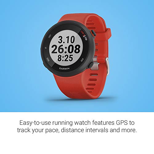 Garmin Forerunner 45, 42mm Easy-to-Use GPS Running Watch with Coach Free Training Plan Support, Red