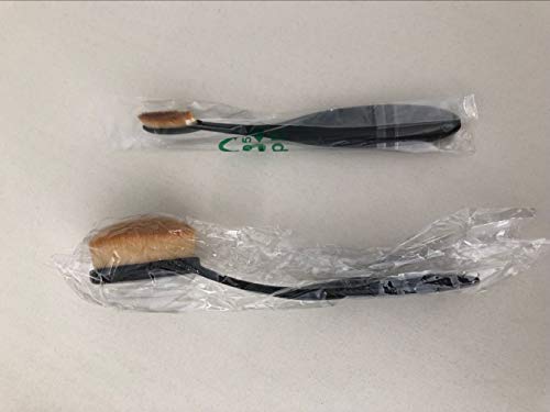 Makeup Brushes Set 2Pcs Professional Oval Foundation Contour Powder Blush Conceler Eyeliner Blending Brush New Fashionable Super Soft Cosmetic Brushes Tool Set with Box
