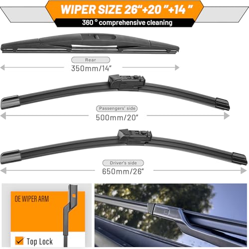 Image of AUTOBOO Windshield Wiper Blade Replacement for Subaru Ascent 2019-2026