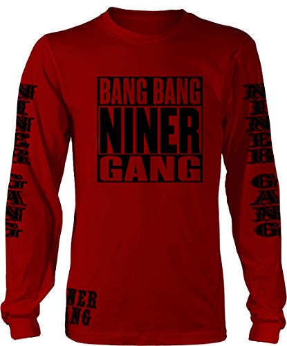 Bang Bang Niner Gang Red Long Sleeve T-Shirt (XXXXX-Large)