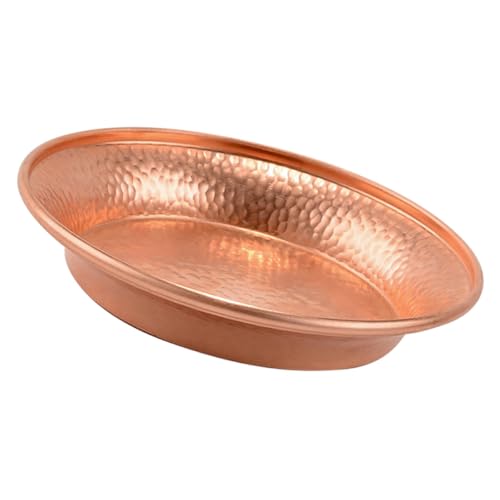 WATIIFUFU Cuenco Decorativo de Cobre Tibetano para Adoración Budista, Plato de Agua para Rituales, Accesorio Marrón Adecuado para Meditación y Ofrendas Religiosas