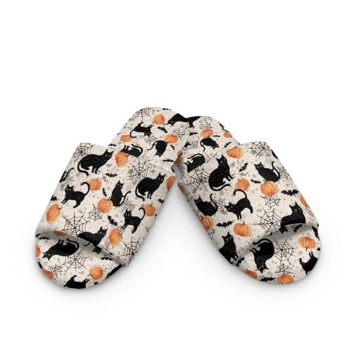 Soft Flannel Open Toe Slippers Indoor Unisex Comfortable House Flat Shoes for Men and Women