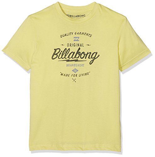 G.S.M. Europe - Billabong Boys Manga Corta Camiseta de Chopper Amarillo Dust Yellow