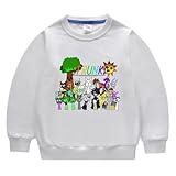 スプランキー 長袖 パーカー トレーナー キッズ 子供服 男の子 女の子 綿 春 秋 通気 薄手トップス [キーホルダー付き] 誕生日プレゼント トップス サイズ90 110 120 130 140 150 (100,ホワイト02)