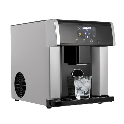 Fabricadora de hielo y dispensador compacto 2 en 1 miniatura 1