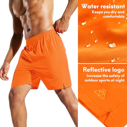 Haimont 7 Inch Athletic Running Shorts Men Dry Fit Lightweight Workout Shorts with Zipper Pockets No Liner, Quick Dry3