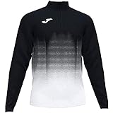 Puños y vivo elástico Joma Elite VII Sudadera Running, Hombre, Negro Blanco, XL