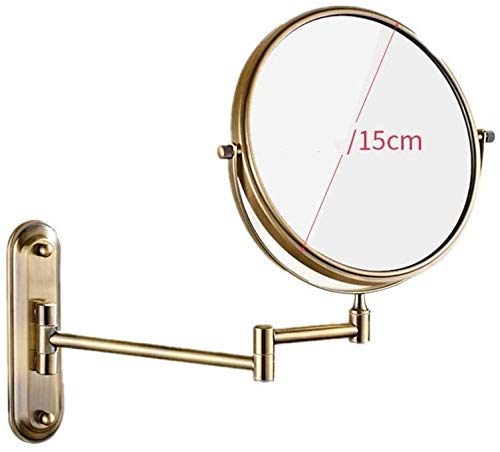 Miroir de maquillage rotatif mural pliable pour se préparer en un geste