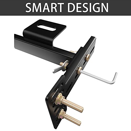 Ogonbrick Universal Headboard Brackets Adjustable Base Headboard Brackets For Metal Bed Frame Headboard Wall Mounting Bracket With Footboard Extension Kit Matte Black thumb #1