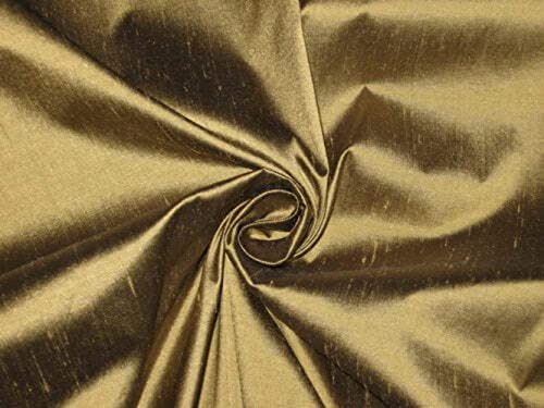 Soie Dupioni au mètre couleur dorée 137,2 cm pour robe de soirée et rideaux