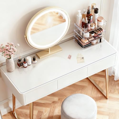 LovePads Clear Makeup Mat for Vanity, 16 x 32 Dual-Sided Desk Pad & Vanity Cover Top, Waterproof PVC Protector Mat for Dresser, Nail Art, Craft Table