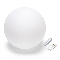 Velamp Sfera Luminosa LED Ø 25cm. A Ricarica Solare, IP66. con Telecomando: Scelta tra Bianco e 7 Colori. Wireless. per Giardino, terrazzo, Piscina