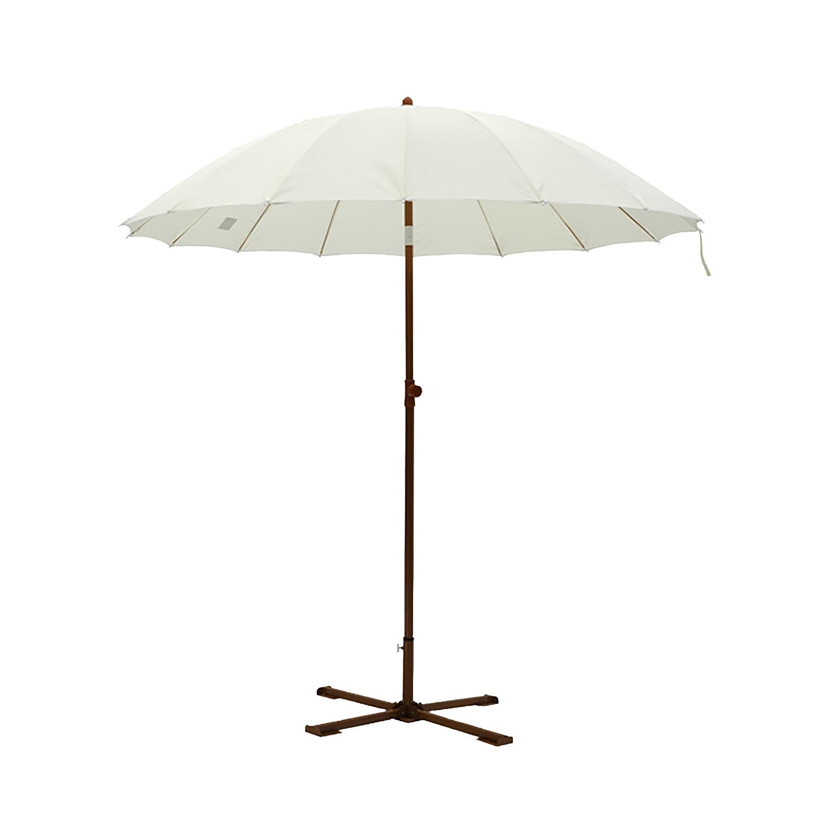 ELZEM Blanco Sombrilla Jardin 200cm Inclinable Sombrilla Playa Antiviento Con Base Sombrillas Terraza Con 16 Varillas Parasol Terraza Impermeable Con Bolsa De Transporte Para Patio Jardín Piscina
