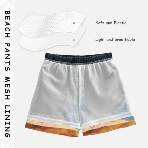 Boys Swim Trunks Toddler Swim Shorts Little Boys Swimwear Girl is Reading Under The Tree Bathing Suit Swimsuit4