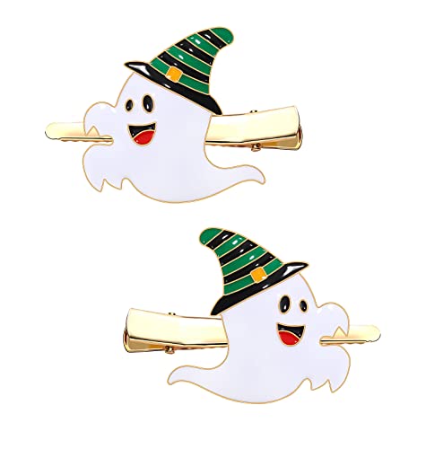 Pince à cheveux gothique araignée citrouille fantôme pour accessoire Halloween
