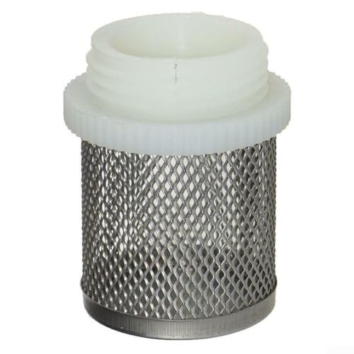 Brass Suction Basket Filter with Stainless Steel Mesh Strainer, External Thread Water Filter for DN15 DN20 DN25, Pump Intake Debris Guard and Plumbing Pipe Screen Cover for Industrial Use(DN25)