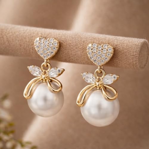 SHULOVA 3 Pearl Earrings Set with Stud Earring Pack of 3 - Image 4