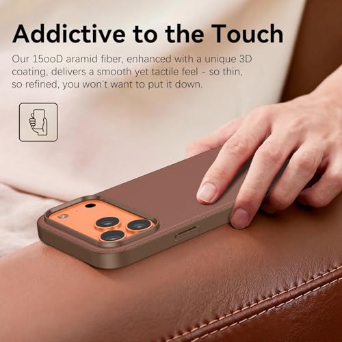 GUAGUA for iPhone 17 Pro Max Case TechWoven[Compatible with MagSafe][Premium Tech Woven Fabric], Slim Magnetic Phone Cover for iPhone17 Promax 6.9", Sienna by GUAGUA - Used condition - Image 5