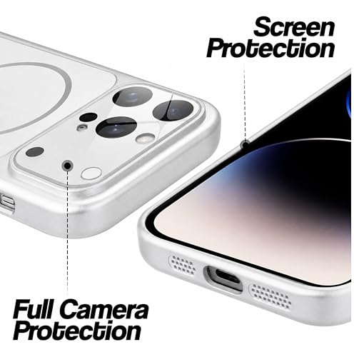 Image of for iPhone 13 Pro Cover Luxury Glass Matte Lens Protect Case Magnetic for Mag-Safe Wireless Charging Shockproof PC Cover for iPhone 13 Pro Back Cover