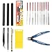 19Pcs Outils des Maquette Modélisme, Gundam Modeleur Basic Outils Craft Set, pour DIY Voiture Modèle Assembler Kit de Construction