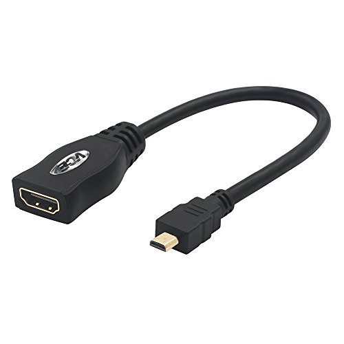 VCE 4K x 2K Micro HDMI Male to HDMI Female Converter Adapter Cable 6 Inch