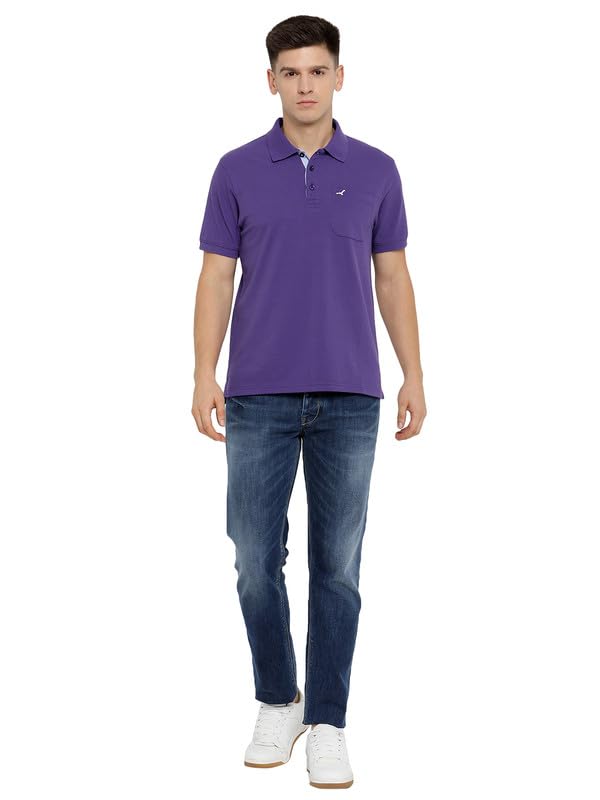 Image of AMERICAN CREW Polo Collar T-Shirt for Men with Pocket