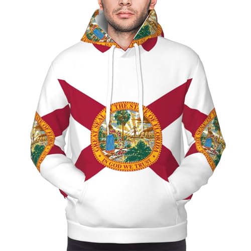 Sweat à capuche épais homme drapeau Floride molletonné - 4