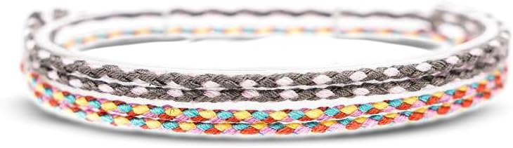 Made by Nami 2 Pcs Wave String Bracelet Set for Men and Women Waterproof & Adjustable Braided Thin Summer Bracelets Set of 2 Beach Accessories