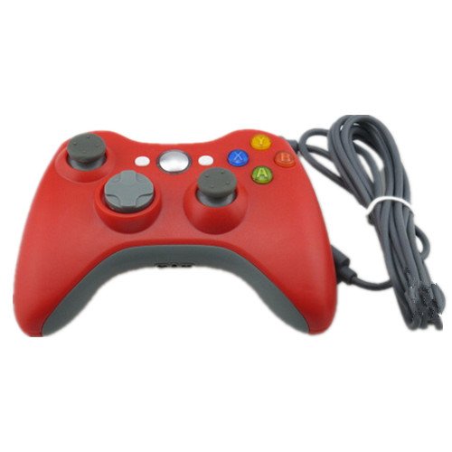 Red Wired USB Game Pad Controller For Computer PC Slim Microsoft XBOX 360