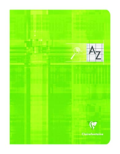 Clairefontaine 63799C - Packung mit 10 Vokabelheften 17x22cm, 48 Blatt ideal für Sehbehinderte, schwarze Lineatur 2,5mm 10x10, französische Lineatur, 90g, farbig sortiert, 1 Pack