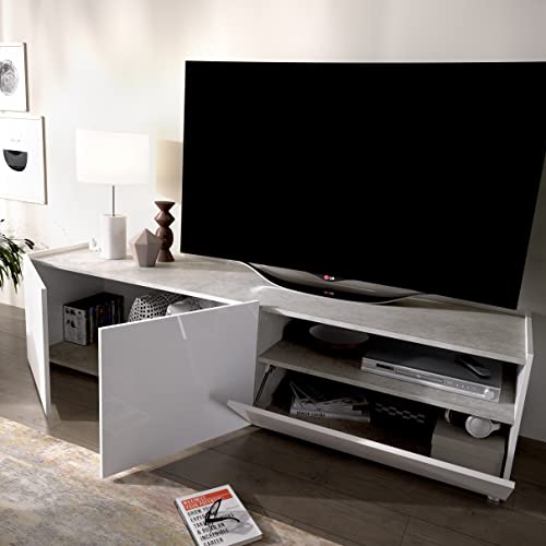 CAESAROO Mobile porta Tv 200 cm Britney Bianco