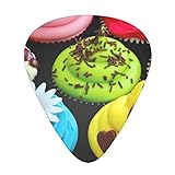 Lot de 12 médiators de guitare de 3 épaisseurs : différentes épaisseurs ont différents timbres. Trois épaisseurs différentes : 0,46 mm, 0,71 mm, 0,96 mm, 4 pièces de chaque taille.