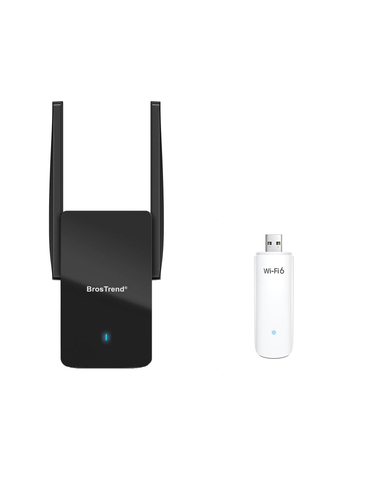 BrosTrend AX3000 WiFi 6 Access Point, Wall Plug Wireless Access Point, Gigabit Access Point WiFi 6 Dual Band + WiFi 6 AX1800Mbps USB WiFi Adapter Dual Band WiFi Dongle Supports Windows 11/10 ONLY