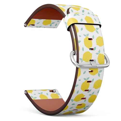 Correa vegana 18mm para reloj con patrón limón miniatura 1