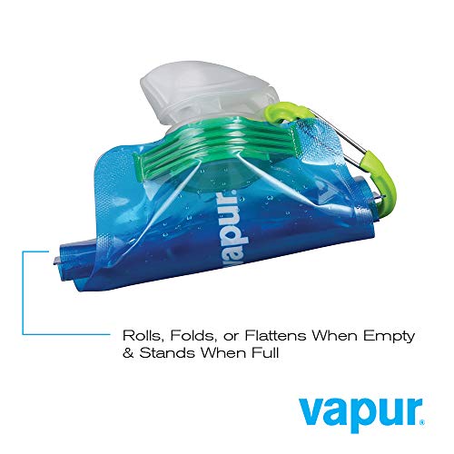 Vapur Element Flexible Water Bottle - With Carabiner, 1 Liter, 34 Ounces - 2 Pack, - Water #TOP1