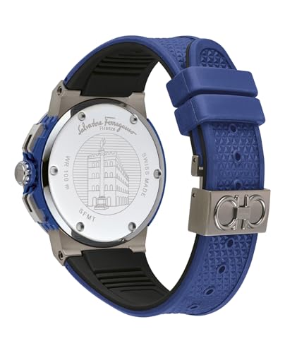 F-80 Titanium Tech Collection Luxury Mens Watch Timepieces with a Blue Strap Featuring a Titanium Case and a Black Dial3