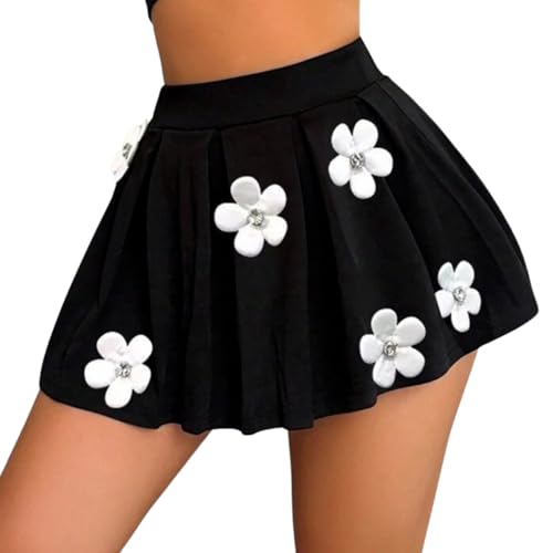 Women's Floral Mini Skirt Cute Casual Summer Y2K Fashion Party High Waist Short Skirt2