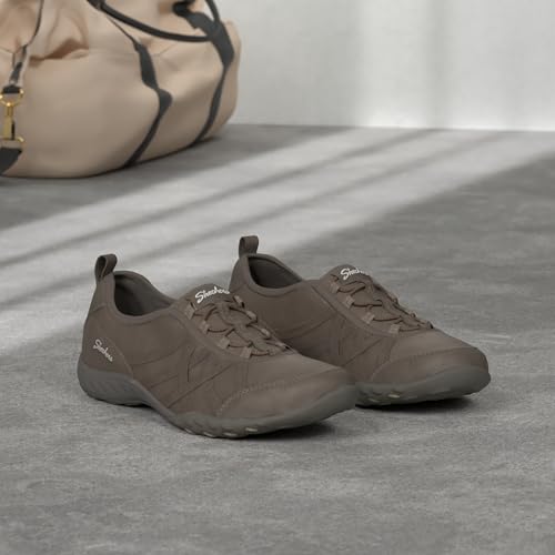 Skechers Women's Breathe-easy - Days End, Dark Taupe, 5