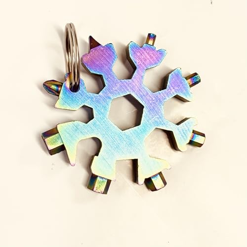 18 in 1 multifunction mini necklace snow flake tools