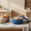 Trustmade 4.5 QT Cast Iron Dutch Oven, Enamel Coated Cookware Pot with Self Basting Lid for Home Baking, Braiser, Cooking, Blue #1