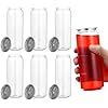 Gatuida 10pcs 16.9oz Empty Plastic Juice Bottles with Caps, Clear PET Beverage Containers for Juicing Drinking Beverage Smoothie Fridge, Leakproof Disposable Drink Bottles