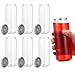 Gatuida 10pcs 500ml Plastic Juice Bottles with Caps, Empty PET Disposable Plastic Bottles, Clear Drink Containers with Pop Can Caps for Juice Drinks and Beverages